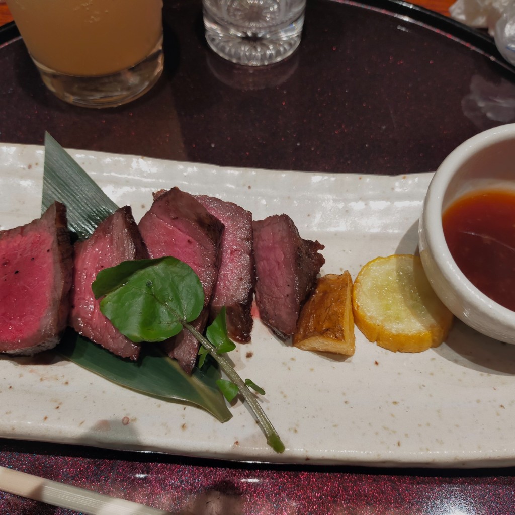 ユーザーが投稿したステーキ会食 華の写真 - 実際訪問したユーザーが直接撮影して投稿した堀川町居酒屋音音 ラゾーナ川崎プラザ店の写真
