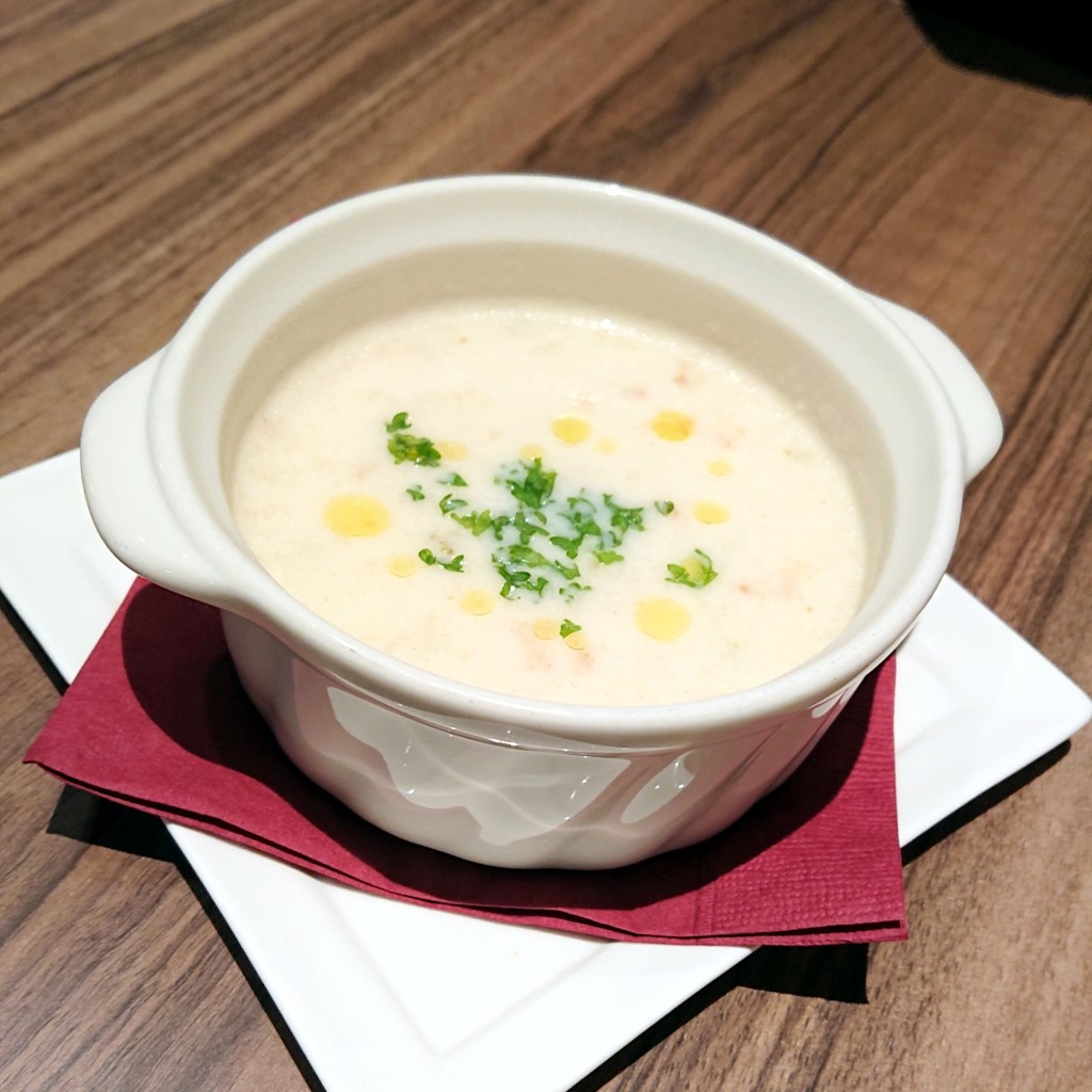 ユーザーが投稿したスープの写真 - 実際訪問したユーザーが直接撮影して投稿した博多駅中央街ビアホールグッドビア スタンドの写真