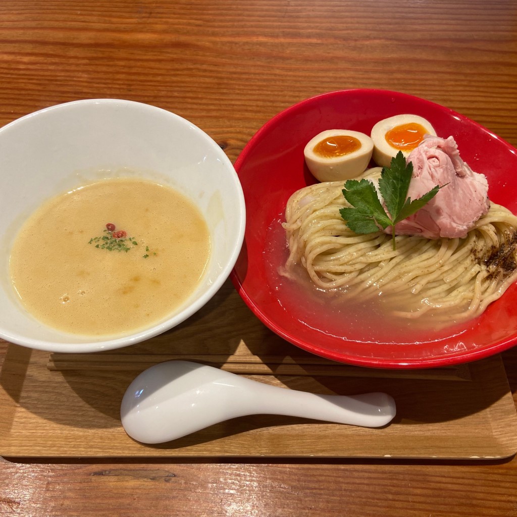 ユーザーが投稿した濃厚鶏つけ麺の写真 - 実際訪問したユーザーが直接撮影して投稿した鹿山ラーメン専門店拉麺 ぶらいの写真