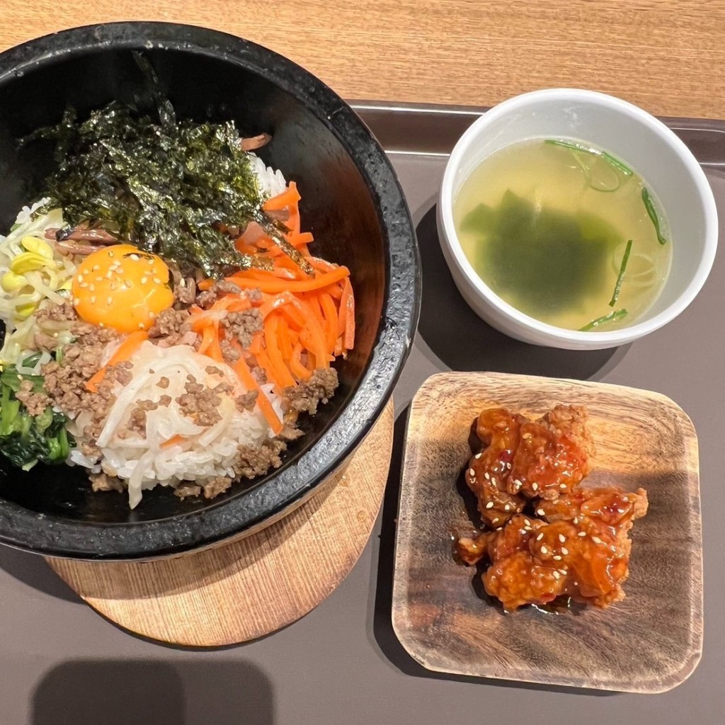 ユーザーが投稿した石焼ビビンバヤンニョムの写真 - 実際訪問したユーザーが直接撮影して投稿した阿倍野筋韓国料理韓国料理 ビビム あべのHoop店の写真