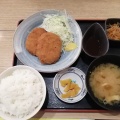 メンチ定食/弁 - 実際訪問したユーザーが直接撮影して投稿した港南居酒屋目利きの銀次 品川港南口駅前店の写真のメニュー情報