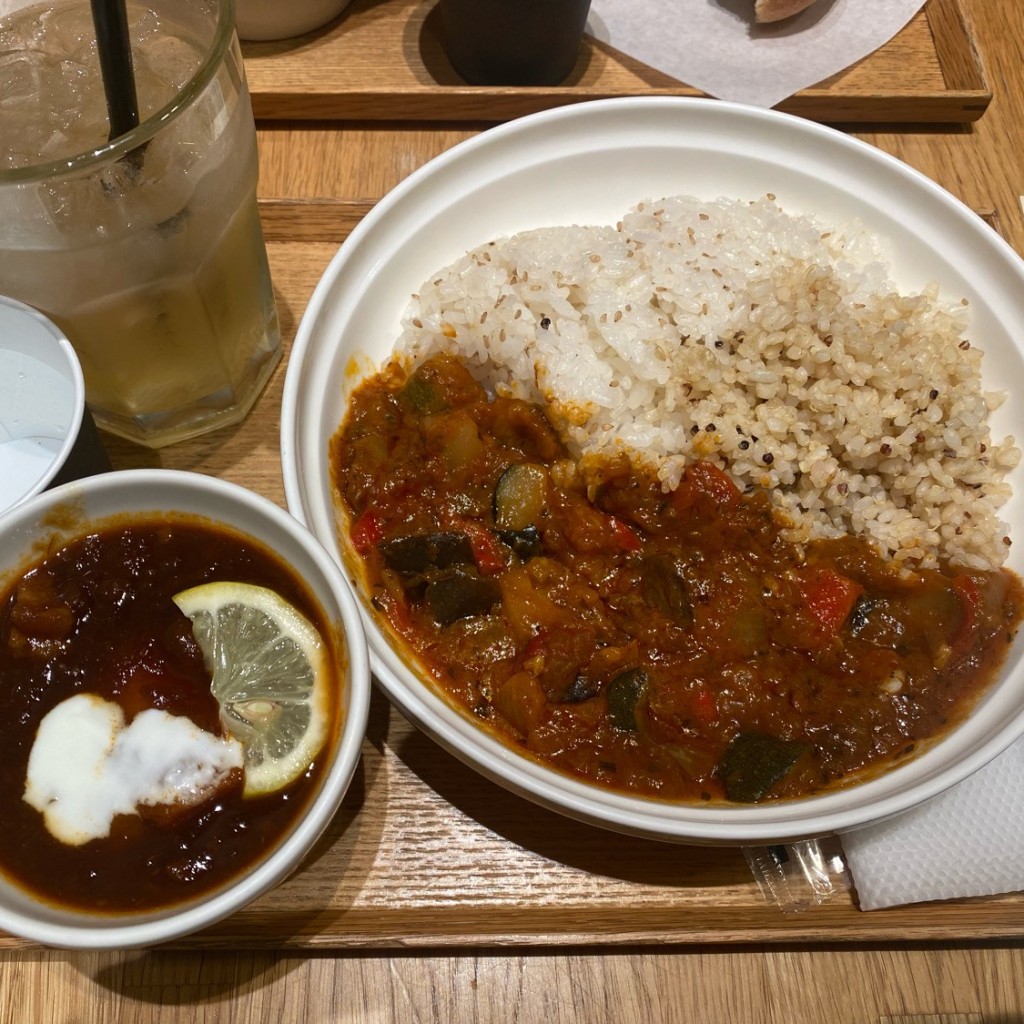 ユーザーが投稿した7種の野菜のラタトゥイユカレーの写真 - 実際訪問したユーザーが直接撮影して投稿した宮町洋食スープストック東京 ぷらりと京王府中店の写真