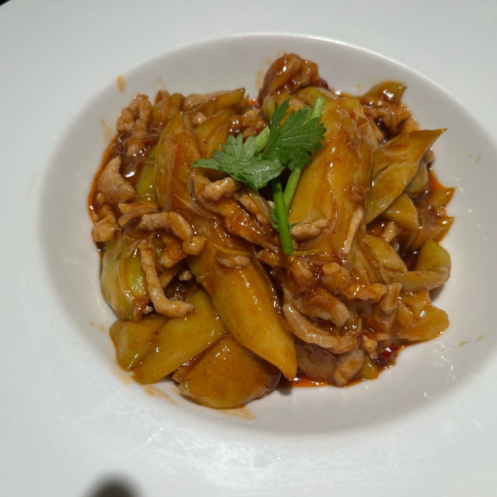 ユーザーが投稿した茄子のピリ辛炒めの写真 - 実際訪問したユーザーが直接撮影して投稿した東高砂町中華料理ロプノールの写真