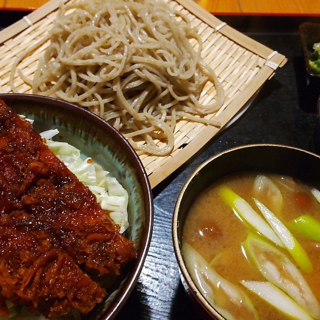 ユーザーが投稿した信州そばミニみそカツ丼 セットの写真 - 実際訪問したユーザーが直接撮影して投稿した上穂北そばなごみの写真