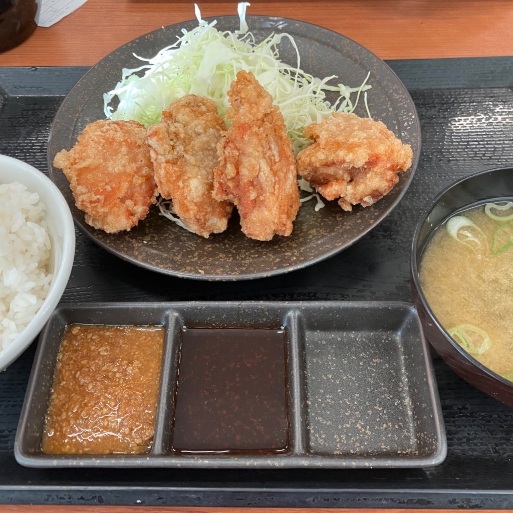 ユーザーが投稿したからやま定食の写真 - 実際訪問したユーザーが直接撮影して投稿した聖一色からあげからやま 静岡草薙店の写真