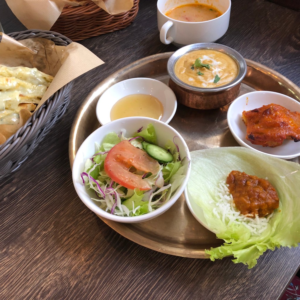 ユーザーが投稿したランチセットの写真 - 実際訪問したユーザーが直接撮影して投稿した山田南ネパール料理Kathmandu curry PUJA 吹田店の写真
