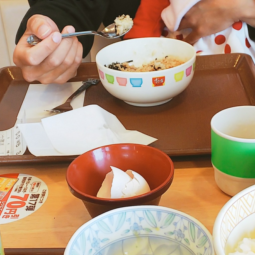 ユーザーが投稿したお子様そぼろの写真 - 実際訪問したユーザーが直接撮影して投稿した加納牛丼すき家 桶川加納店の写真