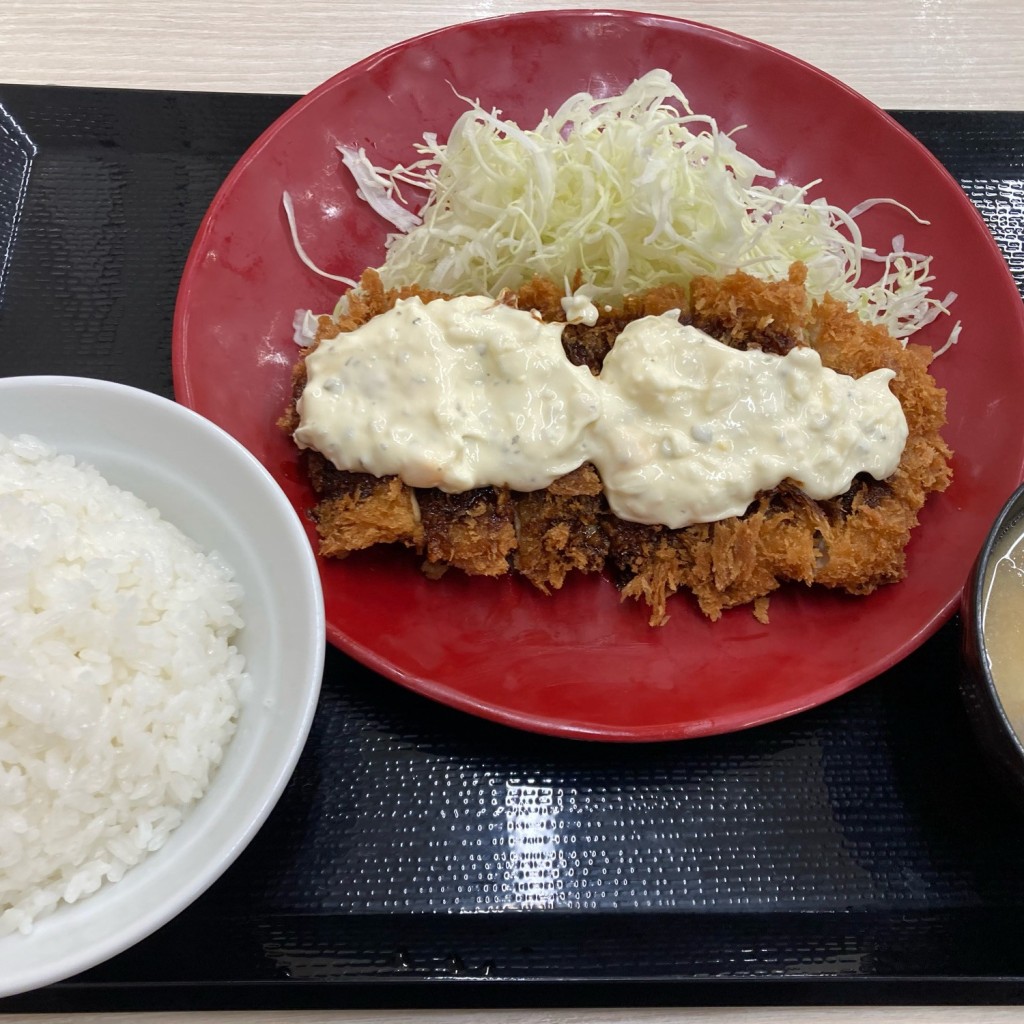 ユーザーが投稿したタルタルチキンカツ定食の写真 - 実際訪問したユーザーが直接撮影して投稿した渡橋町とんかつかつや 島根出雲店の写真