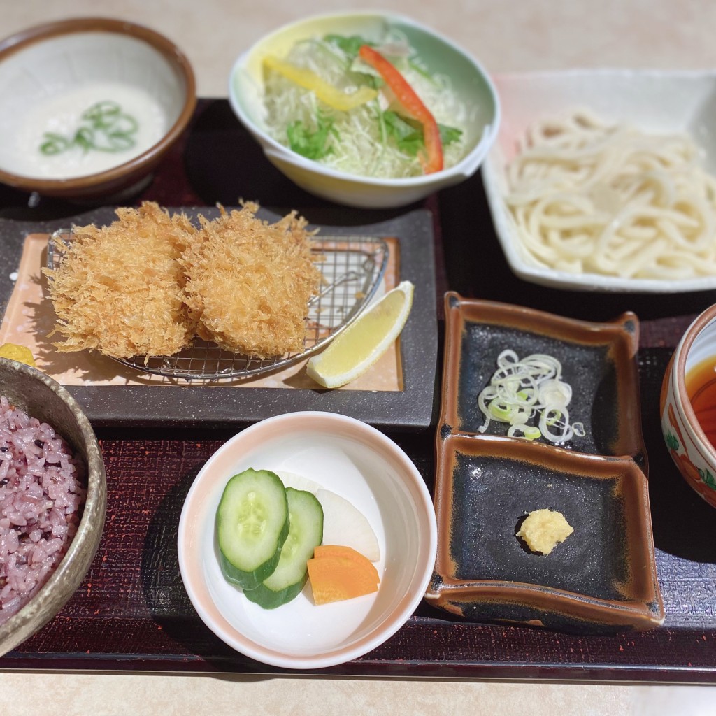 ユーザーが投稿したLunchヒレとろろうどんの写真 - 実際訪問したユーザーが直接撮影して投稿した十余二とんかつかつ太郎柏店の写真