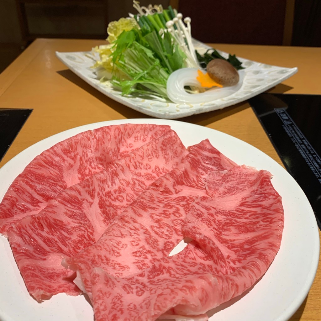 ユーザーが投稿した和牛霜降肉(しゃぶしゃぶコース)の写真 - 実際訪問したユーザーが直接撮影して投稿した鳥居松町しゃぶしゃぶ木曽路 春日井店の写真