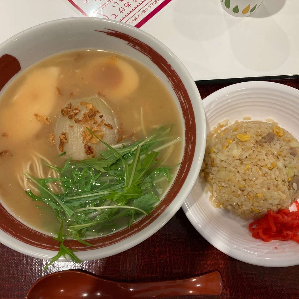 ユーザーが投稿した玉ねぎラーメンの写真 - 実際訪問したユーザーが直接撮影して投稿した岩屋ラーメン / つけ麺ラーメン尊の写真