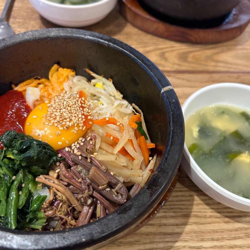 ユーザーが投稿した石焼ビビンバの写真 - 実際訪問したユーザーが直接撮影して投稿した二方町韓国料理韓美膳Mozo(モゾ)ワンダーシティの写真