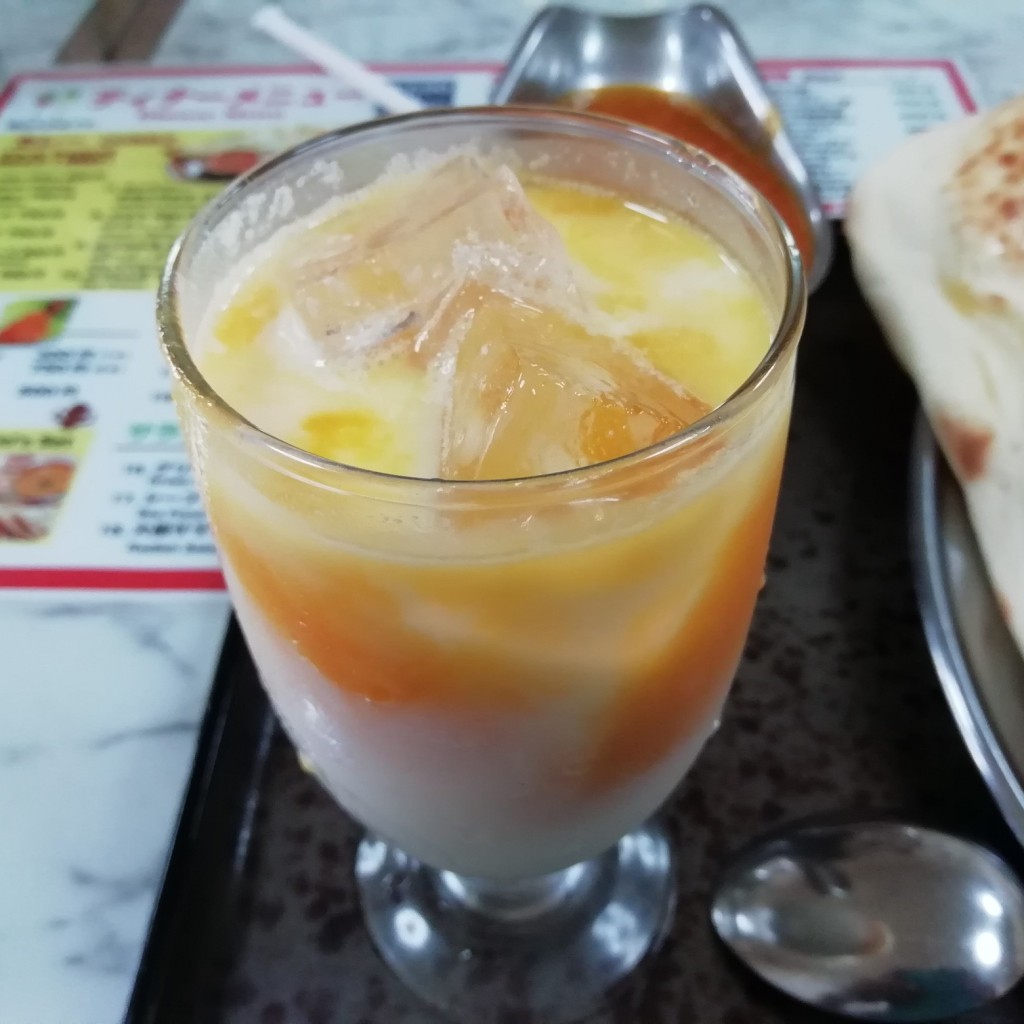 ユーザーが投稿したマンゴーラッシーの写真 - 実際訪問したユーザーが直接撮影して投稿した大里町中華料理東京てんまやの写真