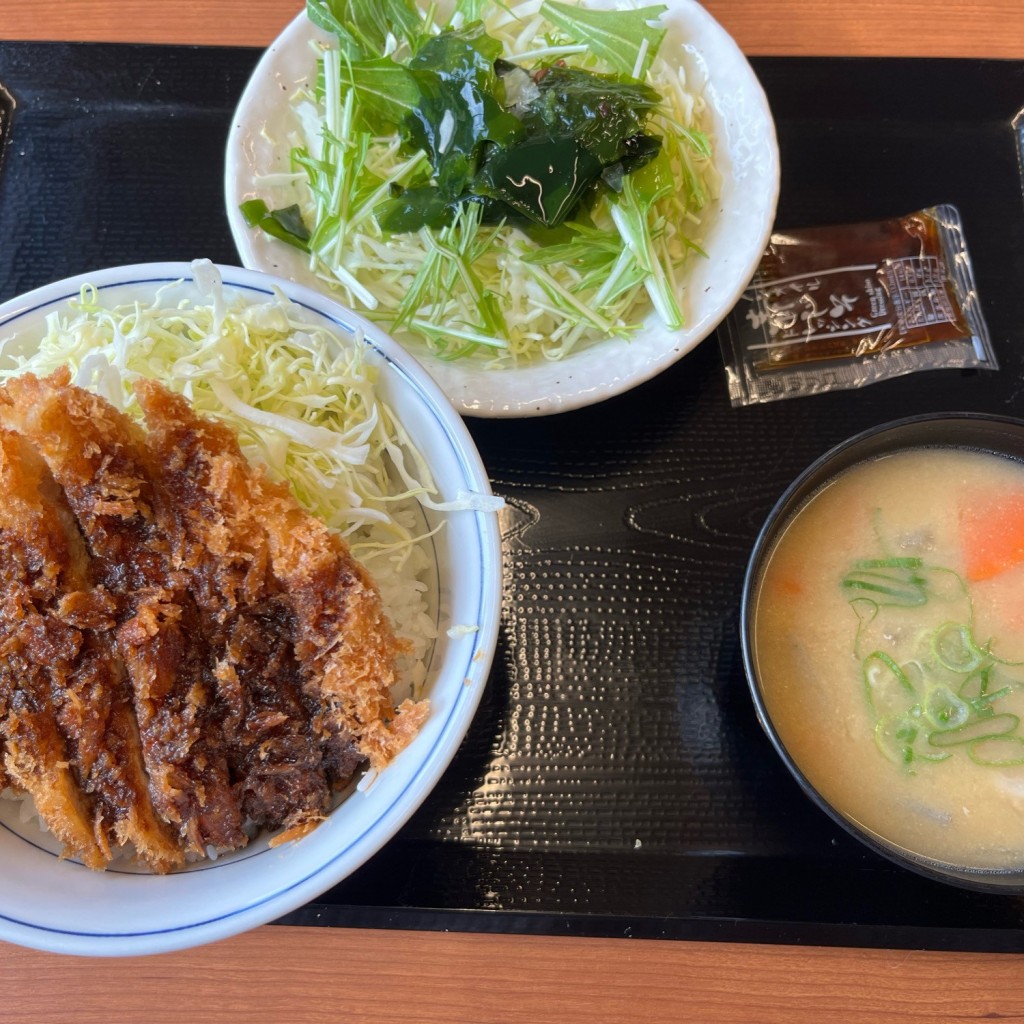 ユーザーが投稿したソースカツ丼(梅)の写真 - 実際訪問したユーザーが直接撮影して投稿した津田町とんかつかつや 島根松江店の写真
