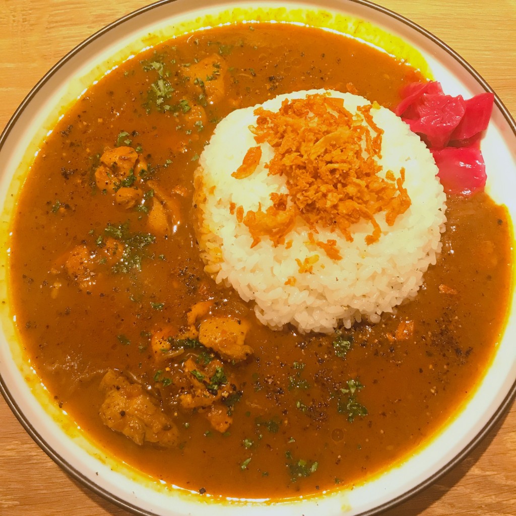 ユーザーが投稿したチキンカレーの写真 - 実際訪問したユーザーが直接撮影して投稿した八幡町カレーspice&chicken HONEYCOMBの写真