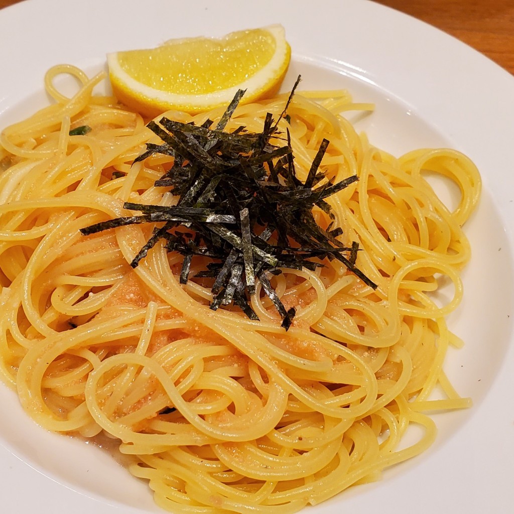 ユーザーが投稿したたらこスパゲッティの写真 - 実際訪問したユーザーが直接撮影して投稿した道玄坂パスタBLACK BROWN 渋谷店の写真