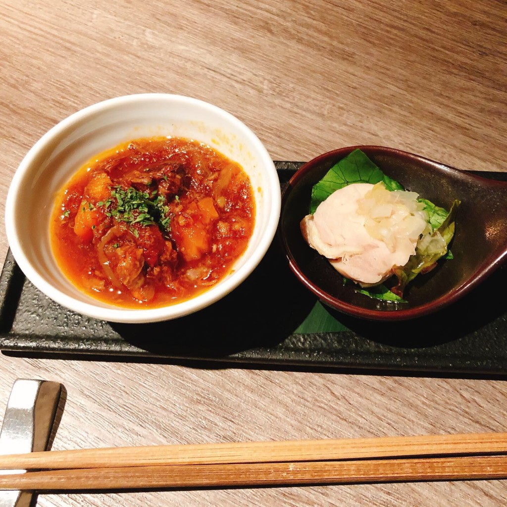 ユーザーが投稿したお通しの写真 - 実際訪問したユーザーが直接撮影して投稿した日本橋焼肉焼肉ダイング GROWの写真