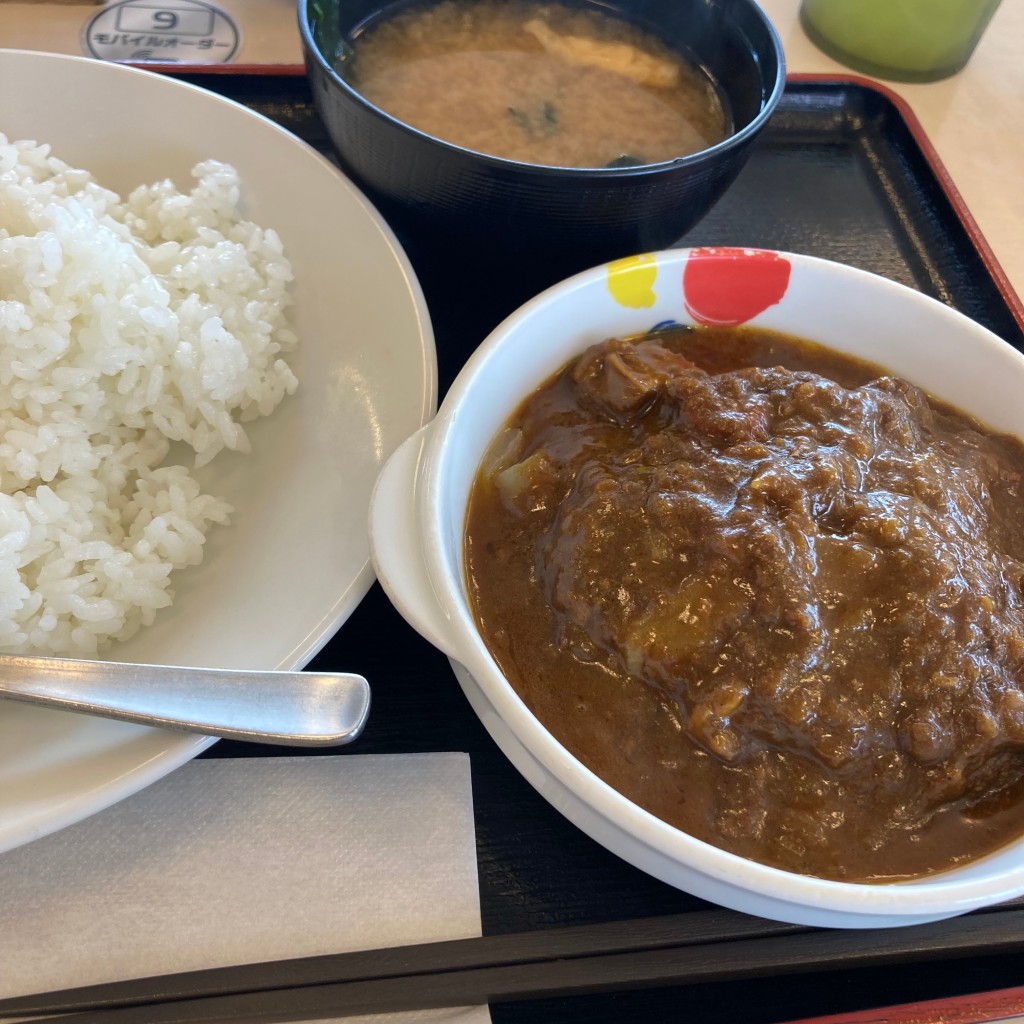 ユーザーが投稿した創業ハンバーグカレーの写真 - 実際訪問したユーザーが直接撮影して投稿した柞原町牛丼松屋 丸亀柞原店の写真