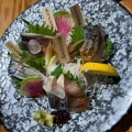 とろさば刺身4種盛り - 実際訪問したユーザーが直接撮影して投稿した本通魚介 / 海鮮料理SABAR+広島国際通り店の写真のメニュー情報