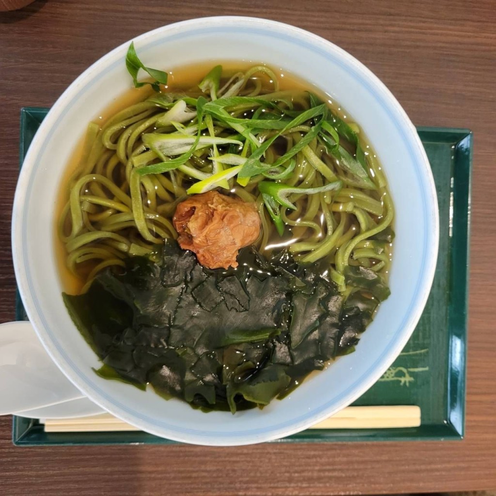 ユーザーが投稿した梅わかめ生茶麺の写真 - 実際訪問したユーザーが直接撮影して投稿した芝田カフェ宇治園 茶の彩 阪急三番街店の写真