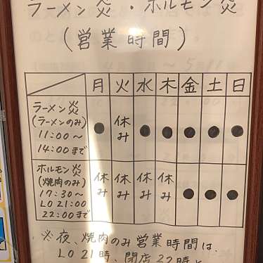 実際訪問したユーザーが直接撮影して投稿した船岡中央焼肉ホルモン 炎の写真