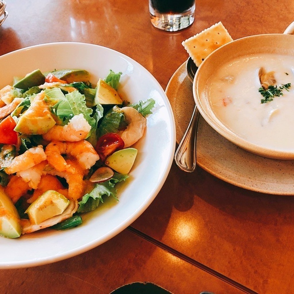 ユーザーが投稿したLunchクラムチャウダーの写真 - 実際訪問したユーザーが直接撮影して投稿した台場イタリアンTO THE HERBS アクアシティお台場店の写真