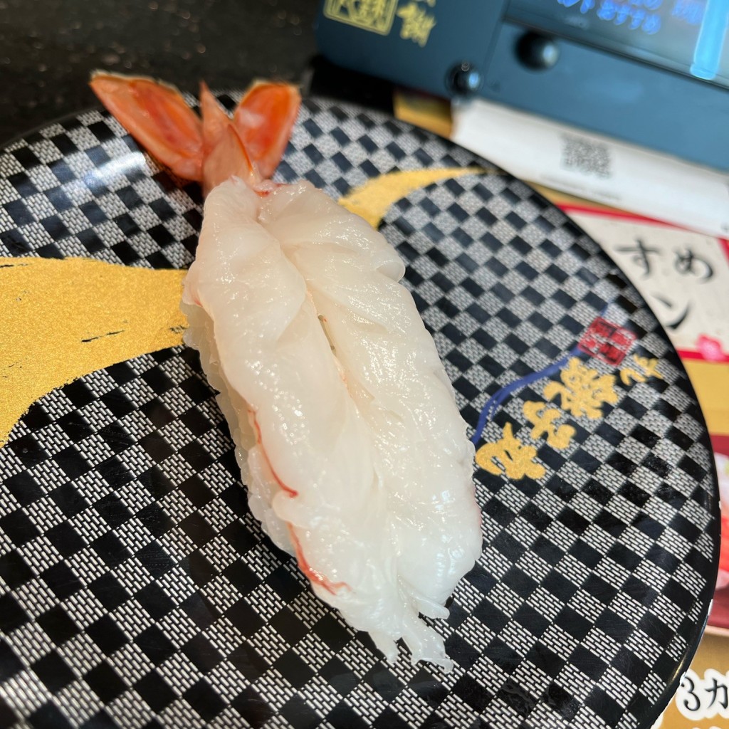 ユーザーが投稿した特大赤海老1カンの写真 - 実際訪問したユーザーが直接撮影して投稿した高洲回転寿司すし 銚子丸 高洲店の写真
