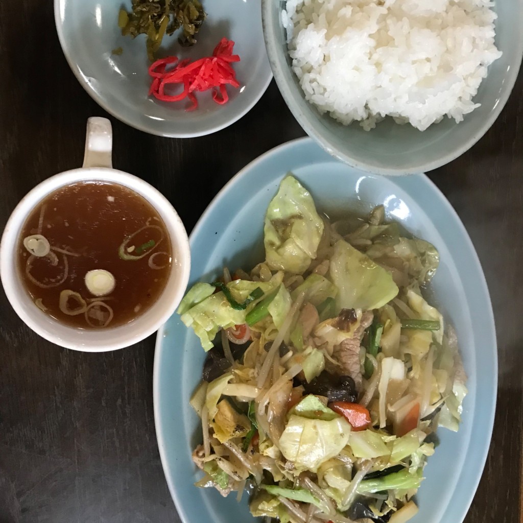 ユーザーが投稿した野菜炒めライスの写真 - 実際訪問したユーザーが直接撮影して投稿した関屋下川原町中華料理留美園の写真
