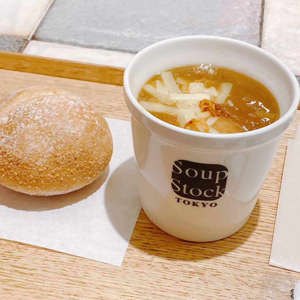 ユーザーが投稿したゴッホの玉葱スープの写真 - 実際訪問したユーザーが直接撮影して投稿した南幸洋食スープストックトーキョー FOOD&amp;TIME ISETAN YOKOHAMA店の写真