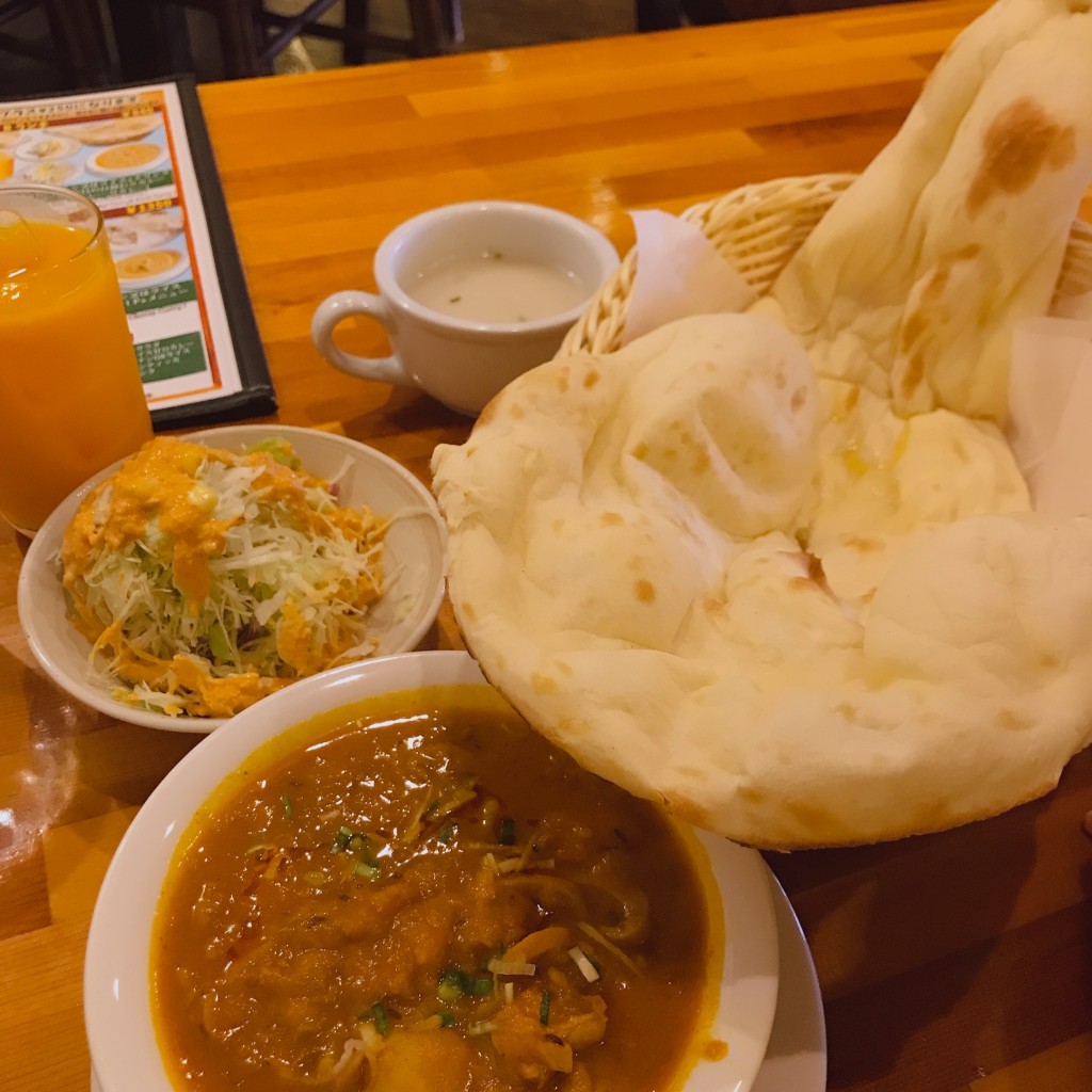 ユーザーが投稿したAランチの写真 - 実際訪問したユーザーが直接撮影して投稿した新宿インド料理ニューバンチャの写真