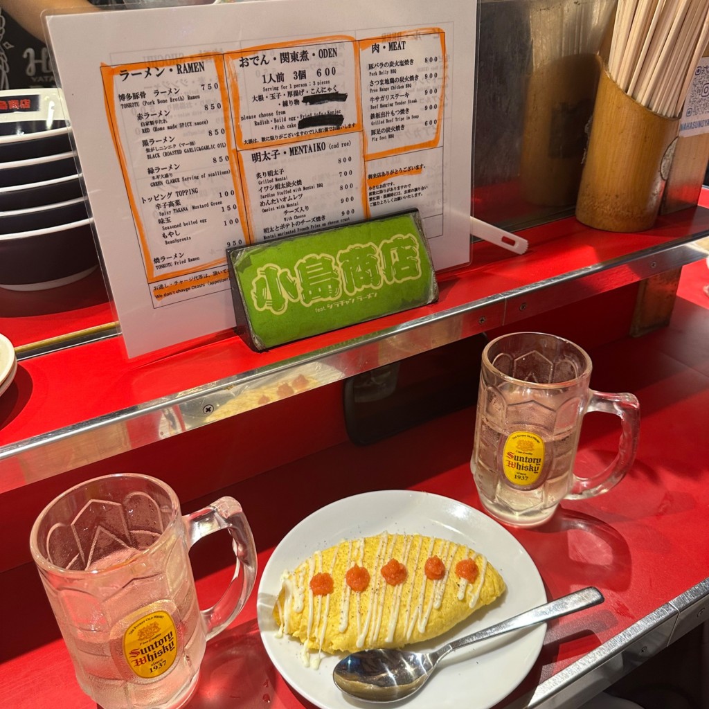 実際訪問したユーザーが直接撮影して投稿した中洲ラーメン / つけ麺中洲の屋台 小島商店 feat シラチャンラーメンの写真