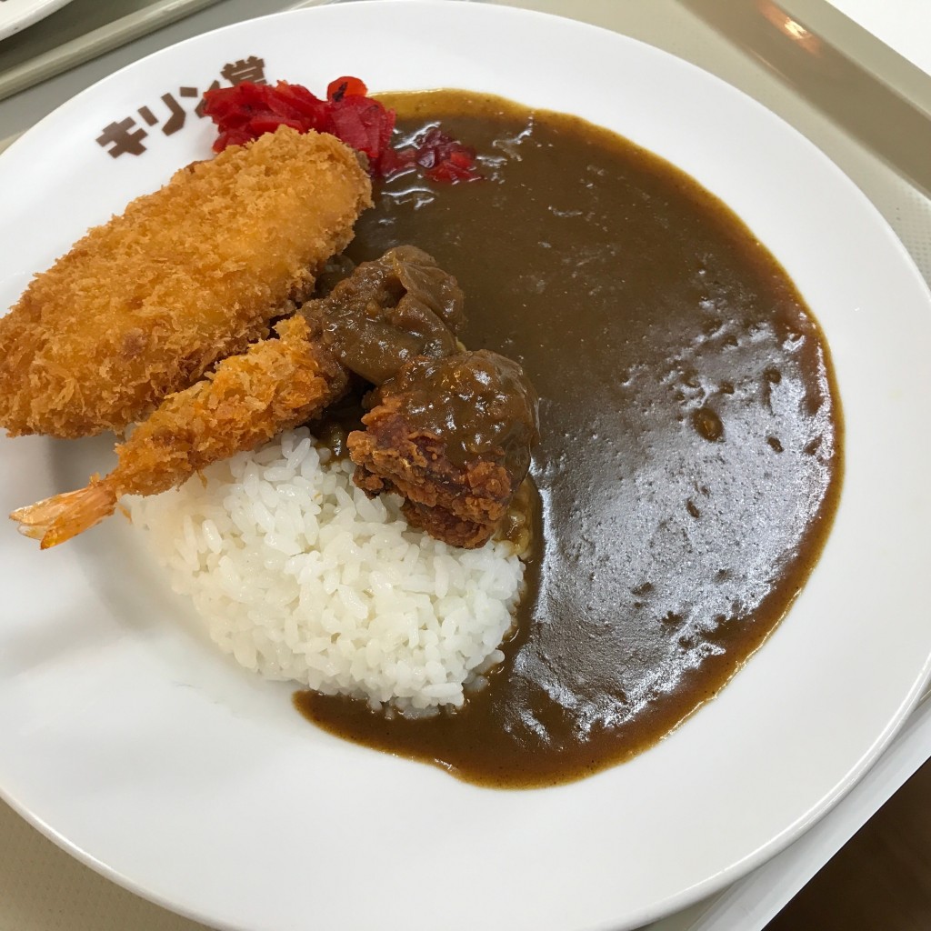 ユーザーが投稿したMIXカレーの写真 - 実際訪問したユーザーが直接撮影して投稿した綾歌町栗熊西カレーキリン堂 ニューレオマ店の写真