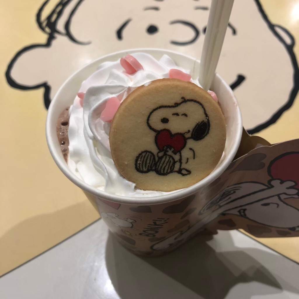 ユーザーが投稿したチョコレートドリンクの写真 - 実際訪問したユーザーが直接撮影して投稿した桜島テーマカフェスヌーピー・バックロット・カフェの写真