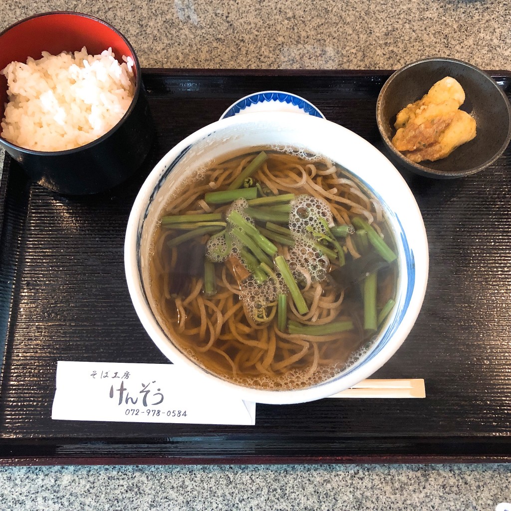 ユーザーが投稿した山菜そば定食 お昼のランチの写真 - 実際訪問したユーザーが直接撮影して投稿した大宝そばそば工房けんぞうの写真