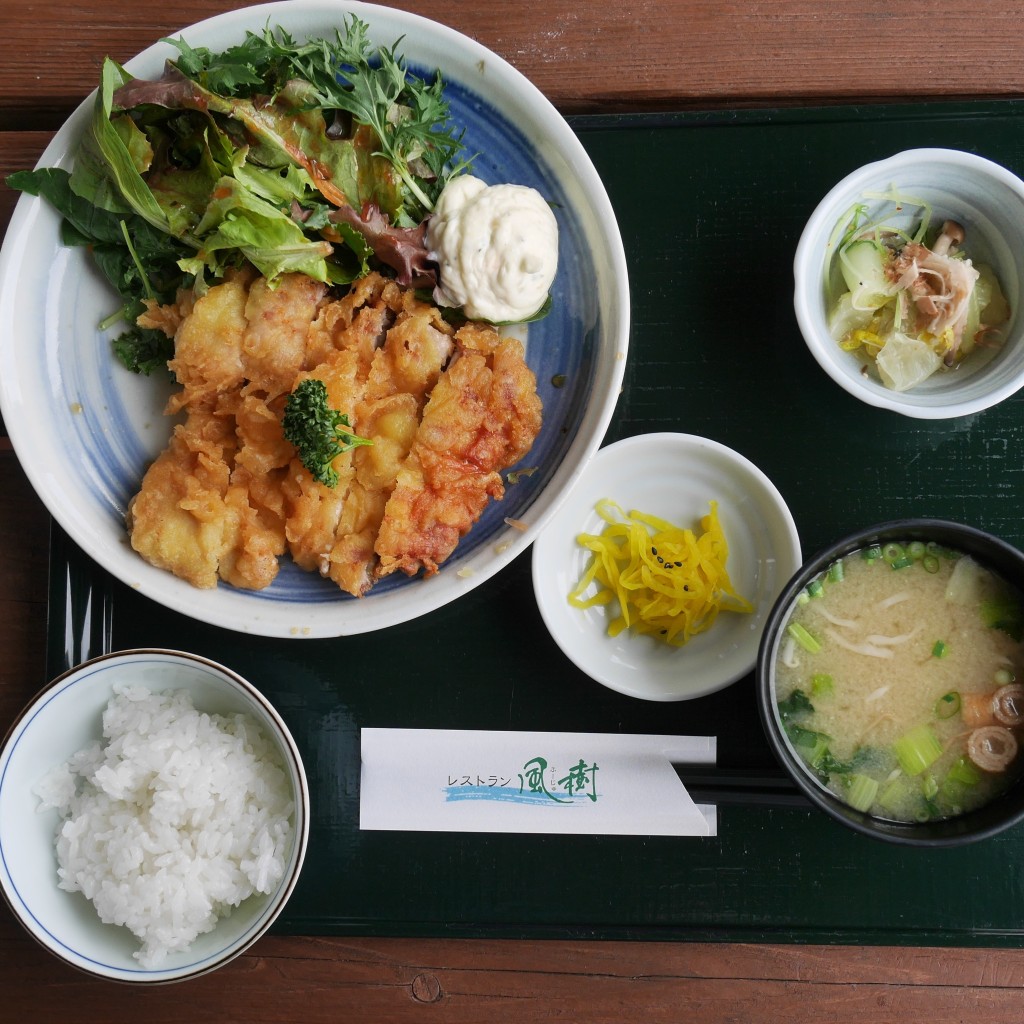 ユーザーが投稿した鶏天定食の写真 - 実際訪問したユーザーが直接撮影して投稿した富士町大字畑瀬定食屋風樹の写真