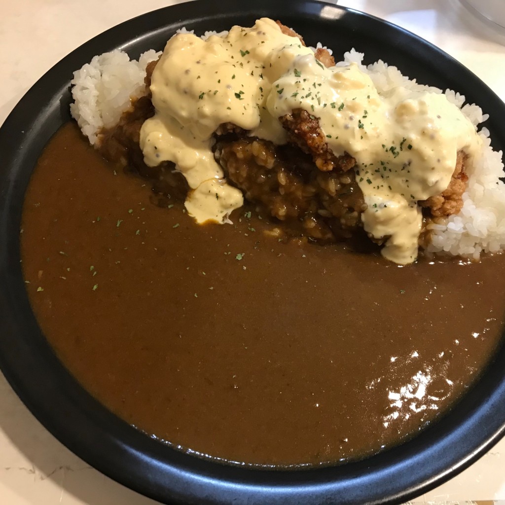 ユーザーが投稿した唐揚げ南蛮カレー辛口の写真 - 実際訪問したユーザーが直接撮影して投稿した西新宿カレーカレーの王様 西新宿店の写真