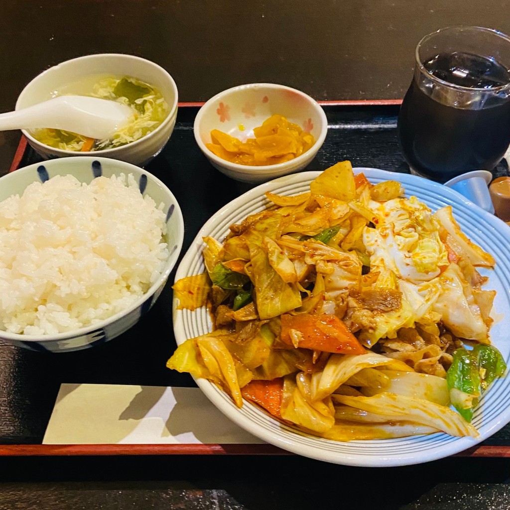 ユーザーが投稿したLunch回鍋肉の写真 - 実際訪問したユーザーが直接撮影して投稿した新宿居酒屋鶏丸の写真