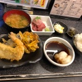まぐろ盛り刺身と天ぷらセット - 実際訪問したユーザーが直接撮影して投稿した西田辺町天ぷら天ぷら まつりやの写真のメニュー情報