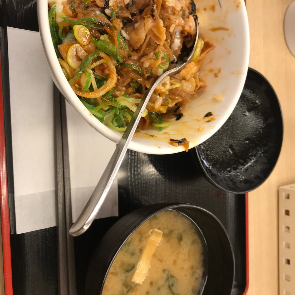 ユーザーが投稿したビビン丼の写真 - 実際訪問したユーザーが直接撮影して投稿した西新宿牛丼松屋 西新宿店の写真