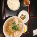 ラーメンセット - 実際訪問したユーザーが直接撮影して投稿した高尾ラーメン / つけ麺名代 中華そば 山金 新見店の写真のメニュー情報