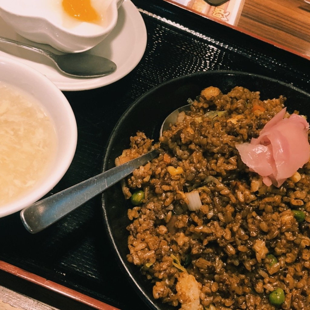 ユーザーが投稿した特製黒醤油の挽肉炒飯の写真 - 実際訪問したユーザーが直接撮影して投稿した東品川台湾料理阿里城 品川シーサイドオーバルガーデン店の写真
