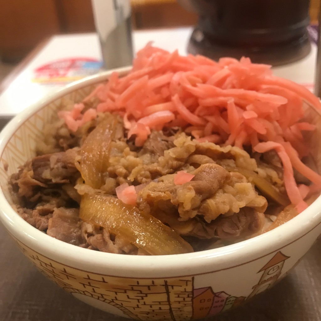 ユーザーが投稿した牛丼の写真 - 実際訪問したユーザーが直接撮影して投稿した舞鶴牛丼すき家 福岡舞鶴店の写真