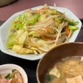 とり野菜炒め定食 - 実際訪問したユーザーが直接撮影して投稿した緑町中華料理一元の写真のメニュー情報