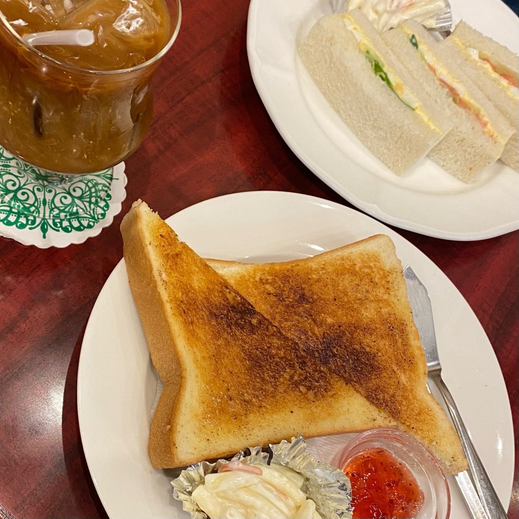 ユーザーが投稿したモーニングBセットの写真 - 実際訪問したユーザーが直接撮影して投稿した南長崎喫茶店カフェ・ド・ジャポネの写真