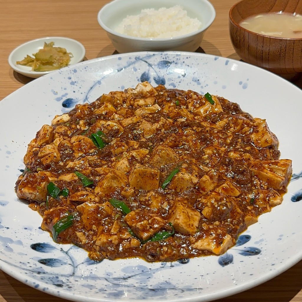 ユーザーが投稿した痺れる大皿の麻婆豆腐の写真 - 実際訪問したユーザーが直接撮影して投稿した麻布台中華料理希須林 麻布台の写真