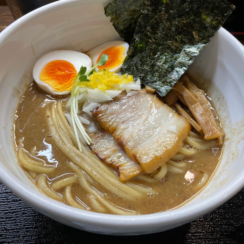 ユーザーが投稿した特製ラーメンの写真 - 実際訪問したユーザーが直接撮影して投稿した門前仲町つけ麺専門店濃厚宗田つけめん 麺屋縁道の写真