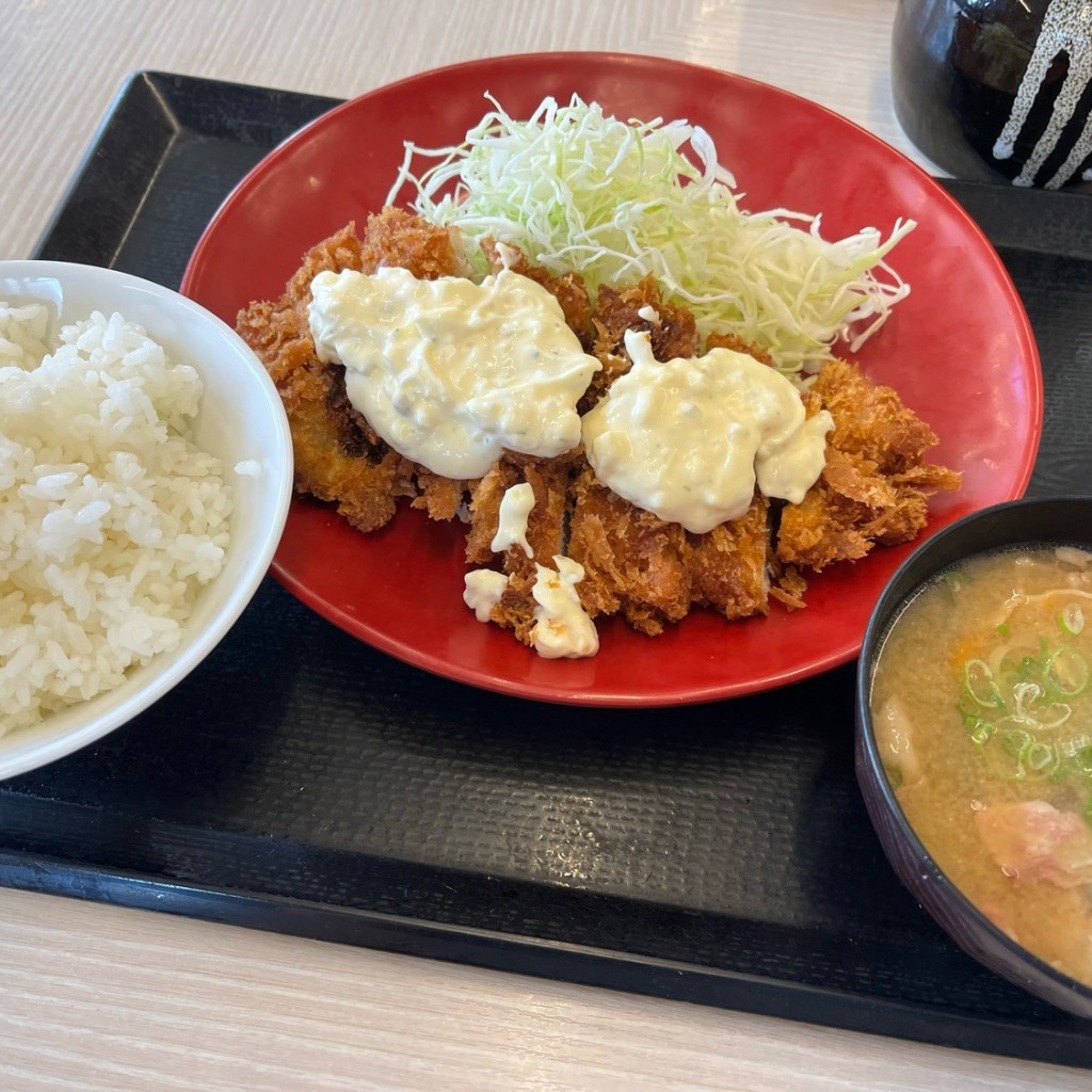 ユーザーが投稿したタルタルチキンカツ定食の写真 - 実際訪問したユーザーが直接撮影して投稿した瑞江とんかつかつや 瑞江店の写真