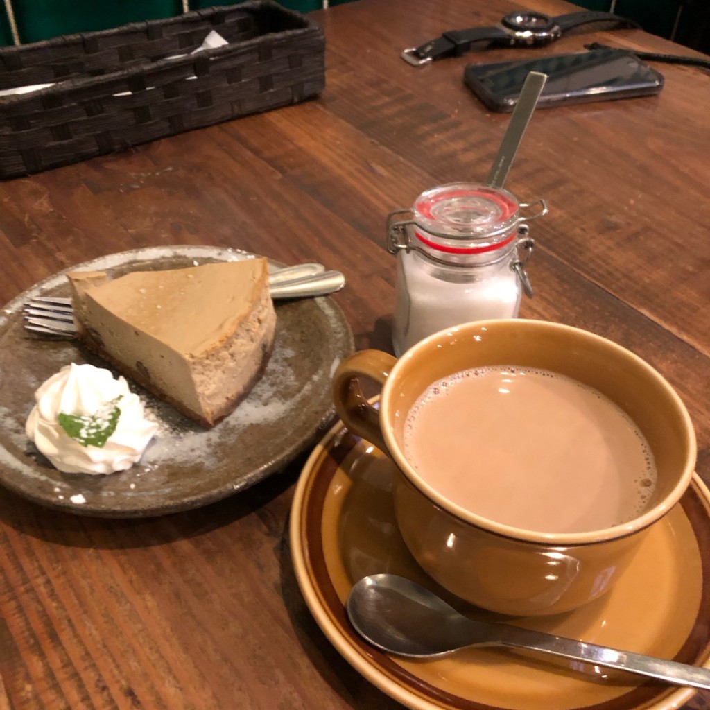 ユーザーが投稿したカフェオレの写真 - 実際訪問したユーザーが直接撮影して投稿した紫野東藤ノ森町カフェさらさ西陣の写真