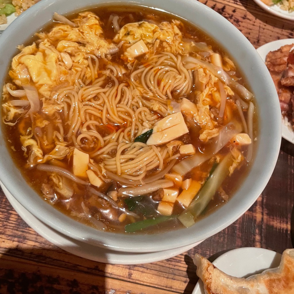 ユーザーが投稿した酸辣湯麺サンラータンメンの写真 - 実際訪問したユーザーが直接撮影して投稿した舞浜中華料理青龍門 イクスピアリ店の写真