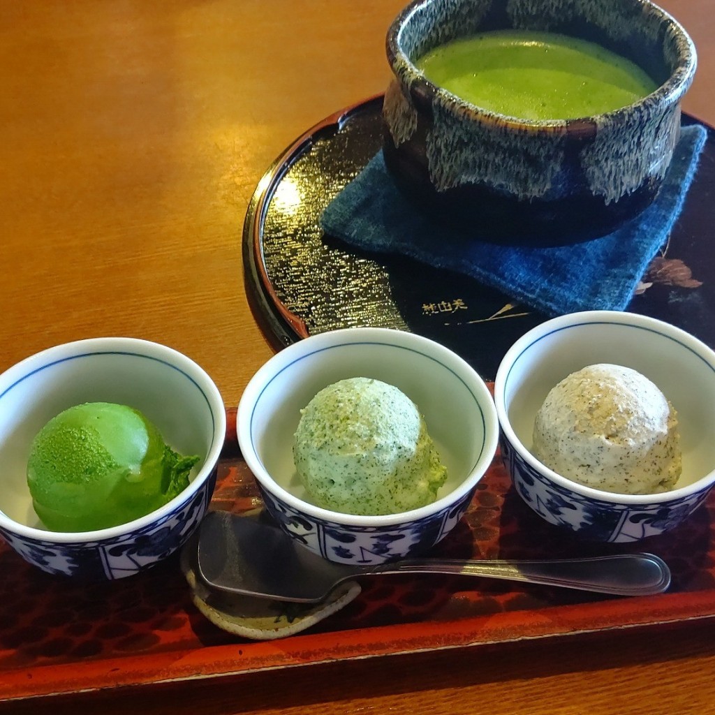 ユーザーが投稿した日本茶ジェラートの写真 - 実際訪問したユーザーが直接撮影して投稿した一ノ宮日本茶専門店茶フェ ちゃきちの写真